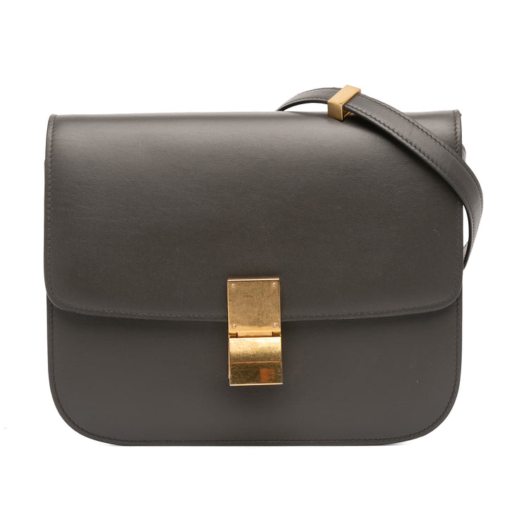 Celine Medium Cuir de veau Classic Boîte Gris