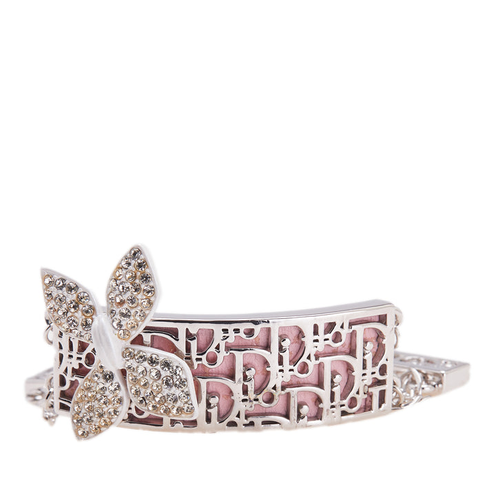 Dior Palladium Plated Crystal and Enamel Diorissimo Girly Logo ID Bracelet Argenté – GABY PARIS Authentique