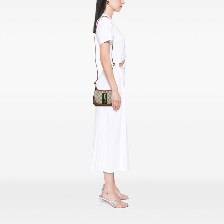 Gucci Mini GG Supreme Web Jackie 1961 Sac porté croisé Marron – GABY PARIS Authentique