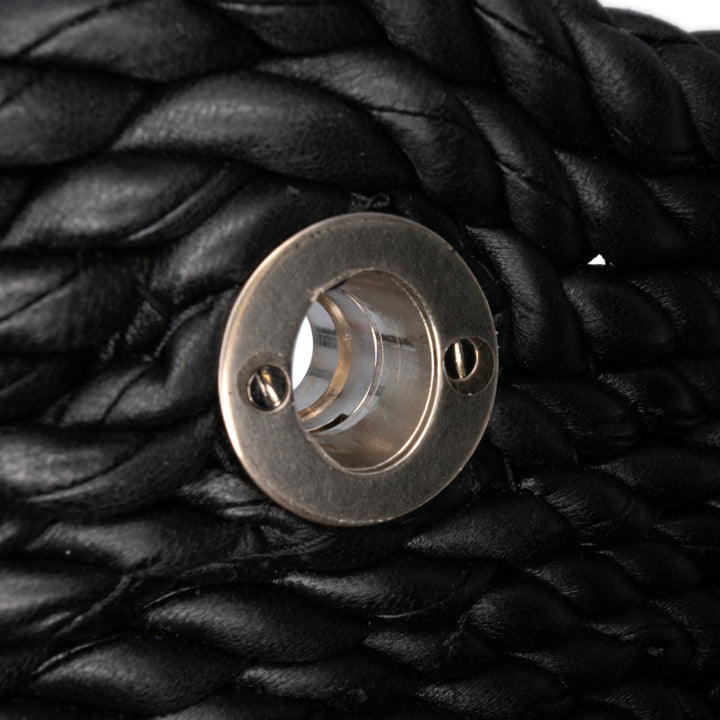 Bottega Veneta Cuir d’agneau Torchon Classic Tasseled Twisted Sac porté croisé Noir – GABY PARIS Authentique