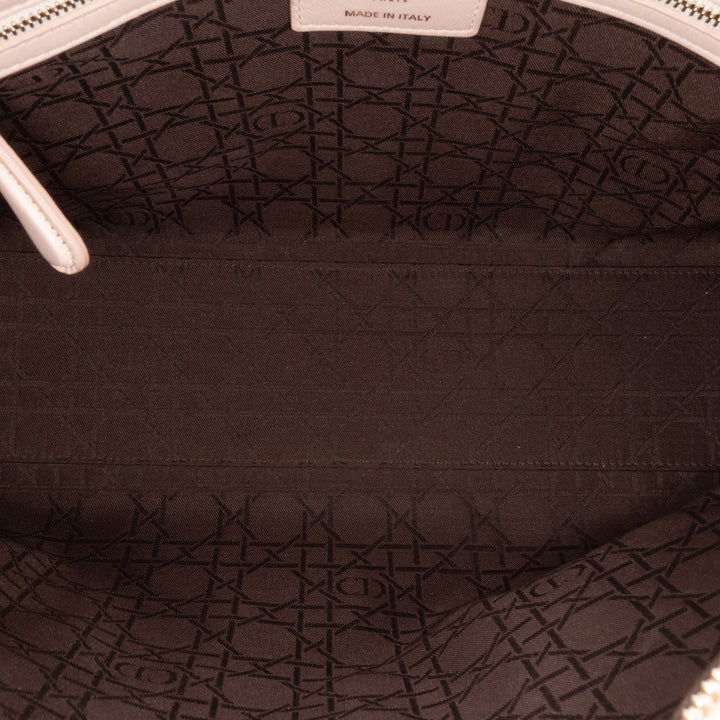 Dior Large Cuir d’agneau Cannage Lady Dior Rose – GABY PARIS Authentique