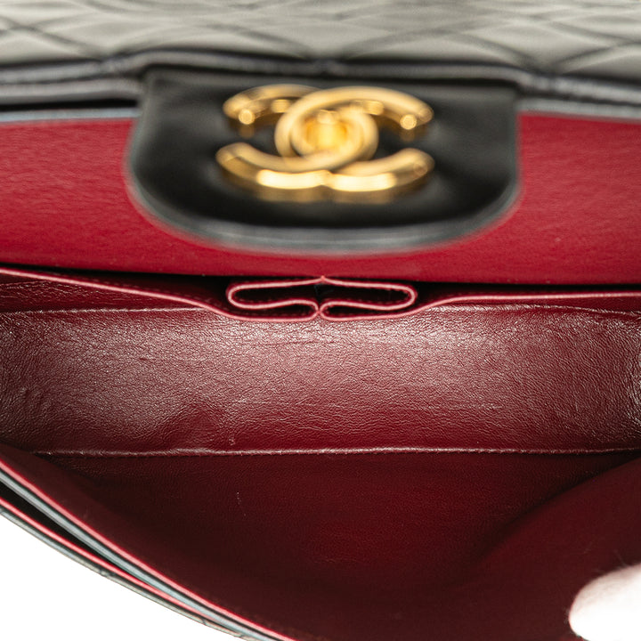 Chanel Medium Classic Cuir d’agneau Double rabat Noir – GABY PARIS Authentique