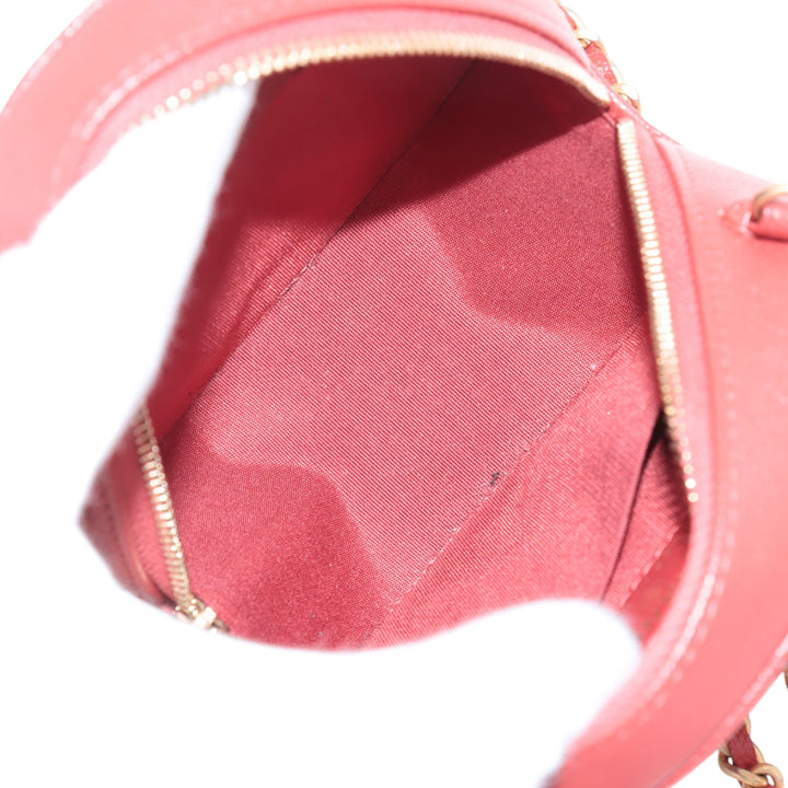 Chanel Quilted Caviar Round Woven Chain Top Handle Bag Rouge – GABY PARIS Authentique