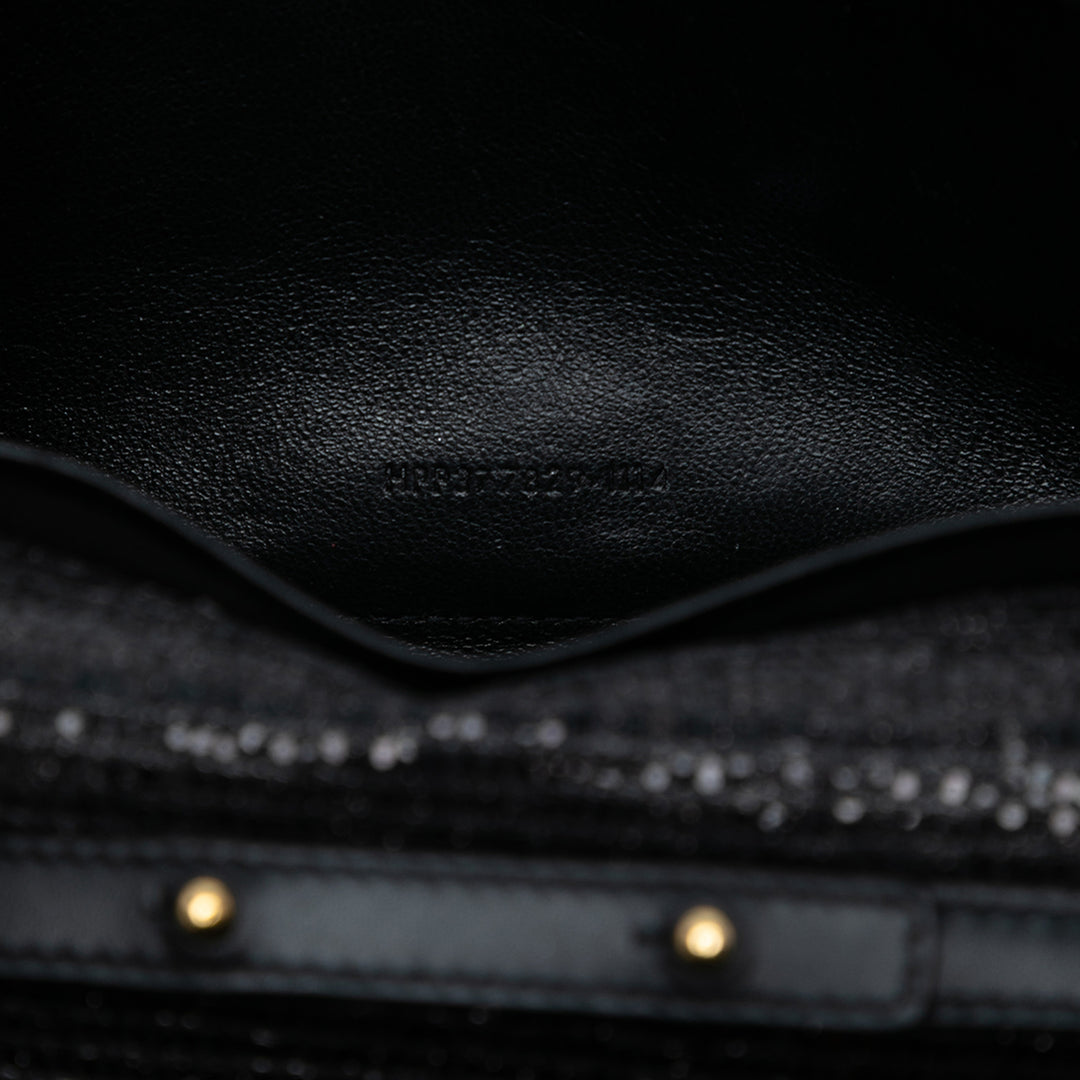 Saint Laurent Glitter Galactica Monogram Wallet on Chain Noir – GABY PARIS Authentique
