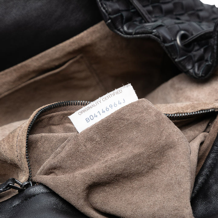 Bottega Veneta Nappa Intrecciato Flap Sac porté croisé Noir