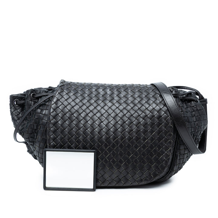 Bottega Veneta Nappa Intrecciato Flap Sac porté croisé Noir – GABY PARIS Authentique