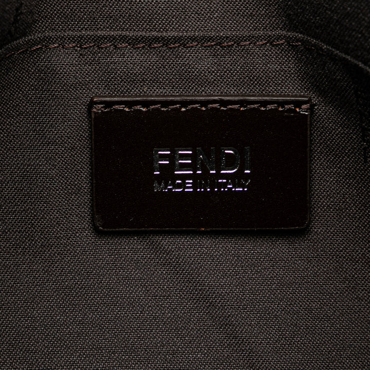 Fendi Zucca Coated Toile Sac porté croisé Marron