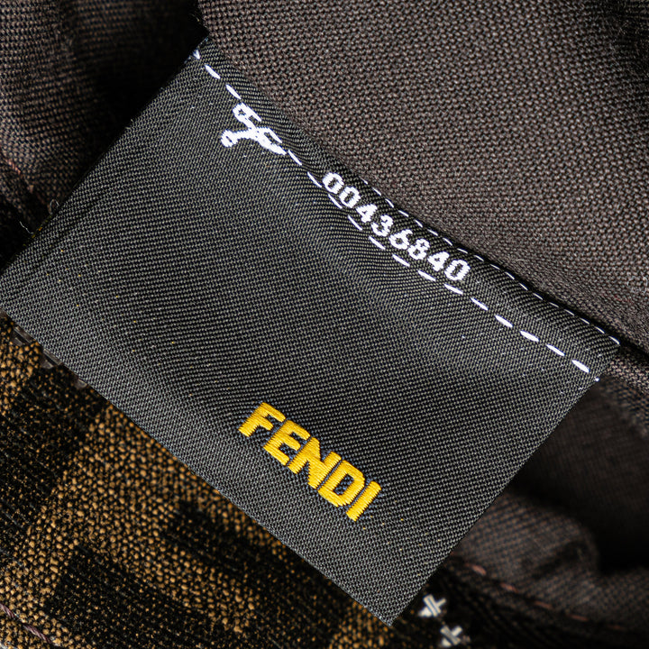 Fendi Zucca Coated Toile Sac porté croisé Marron