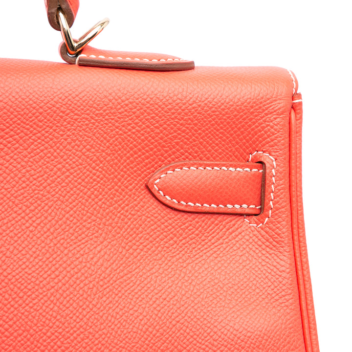 Hermès Epsom Candy Kelly II Retourne 35 Rose