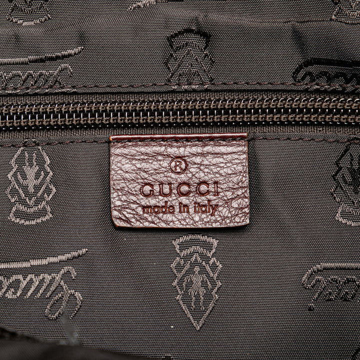 Gucci Cuir Sac porté croisé Bag Marron