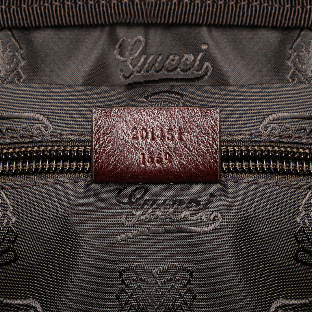 Gucci Cuir Sac porté croisé Bag Marron