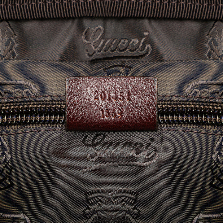 Gucci Cuir Sac porté croisé Bag Marron