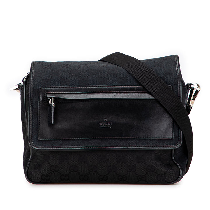 Gucci GG Toile Sac porté croisé Noir