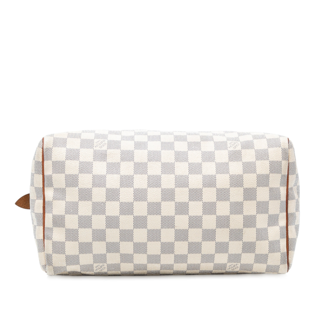 Louis Vuitton Damier Azur Speedy 30 Blanc – GABY PARIS Authentique