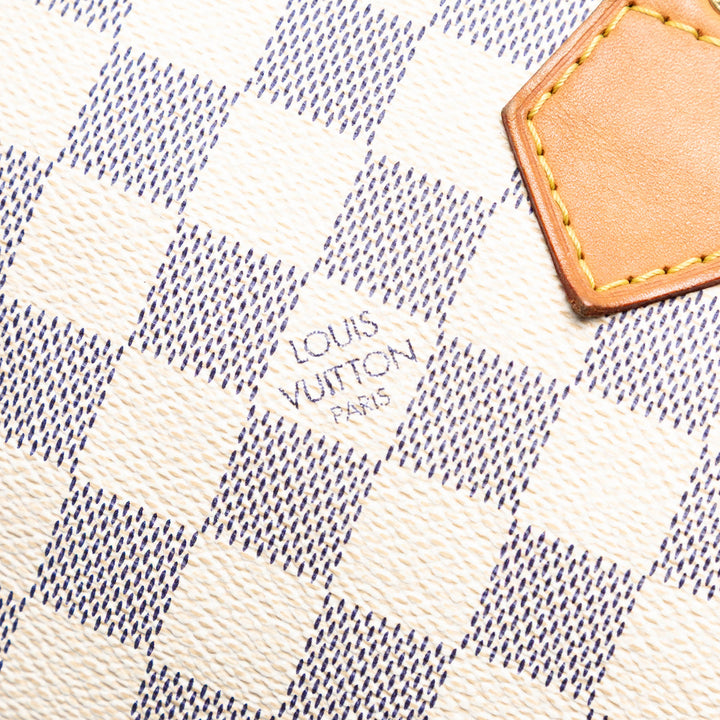 Louis Vuitton Damier Azur Speedy 30 Blanc – GABY PARIS Authentique