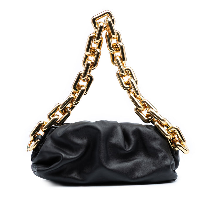 Bottega Veneta Small Cuir d’agneau Chain Pochette Noir – GABY PARIS Authentique