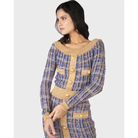 BALMAIN Robe à maille crochets taille 38 - gabyparis.fr