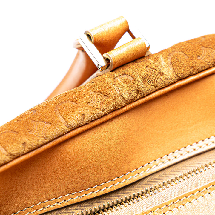 Celine Daim C Macadam Sac à main Marron – GABY PARIS Authentique