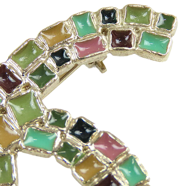 Chanel Doré Plated Enamel CC Broche Doré – GABY PARIS Authentique