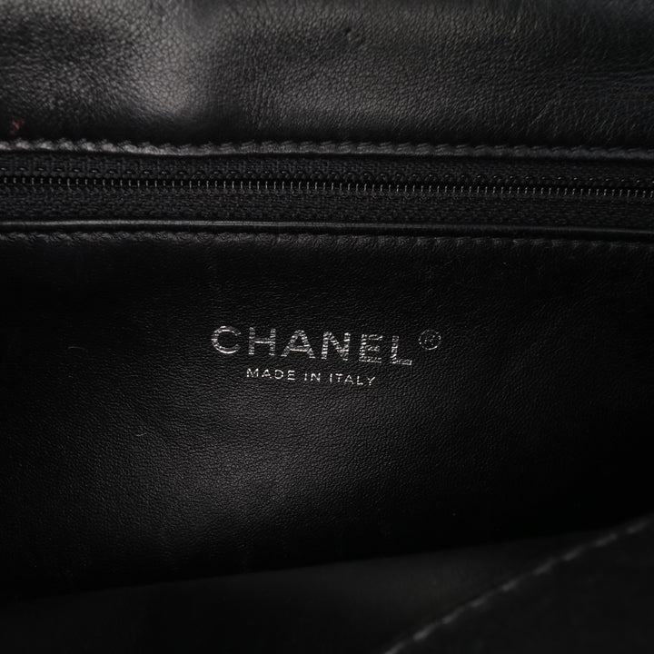 Chanel Quilted Cuir de veau Double Chain Top Handle Flap Noir – GABY PARIS Authentique