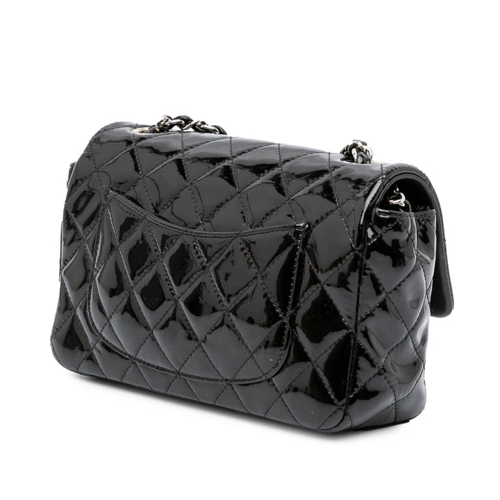 Chanel Mini Rectangular Classic Cuir verni Simple rabat Noir – GABY PARIS Authentique