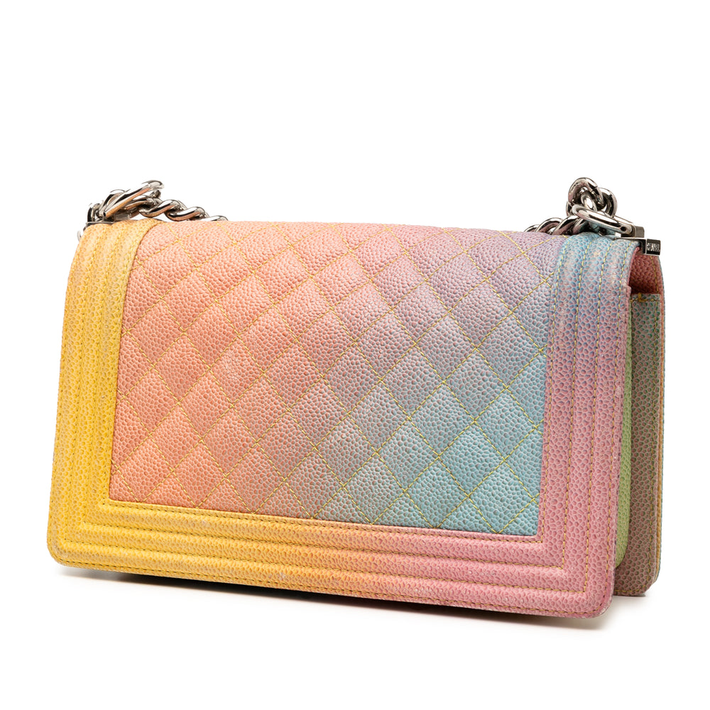Chanel Old Medium Quilted Caviar Rainbow Boy Flap Rose – GABY PARIS Authentique