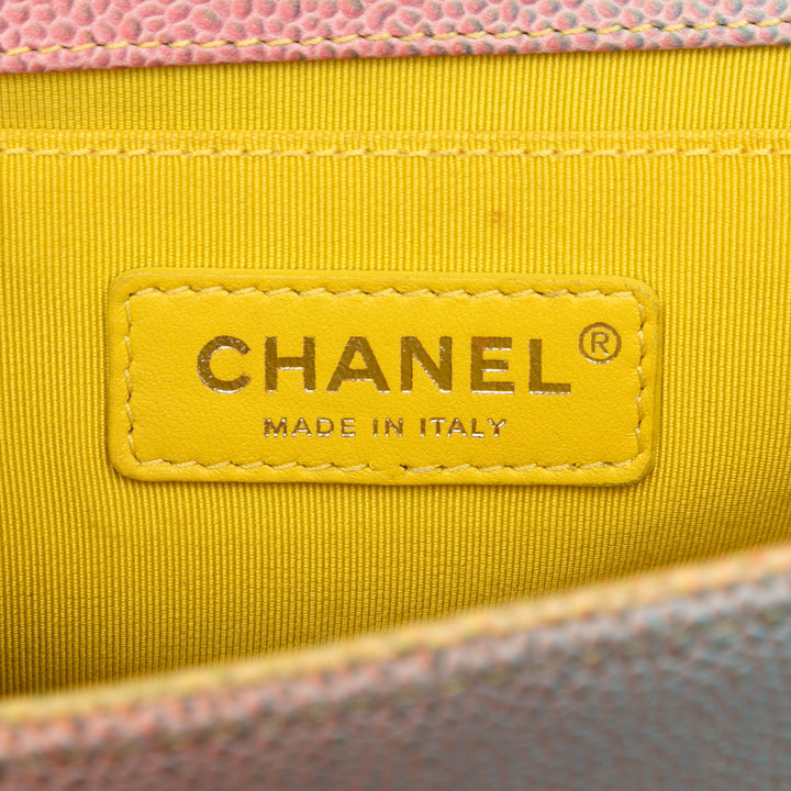 Chanel Old Medium Quilted Caviar Rainbow Boy Flap Rose – GABY PARIS Authentique