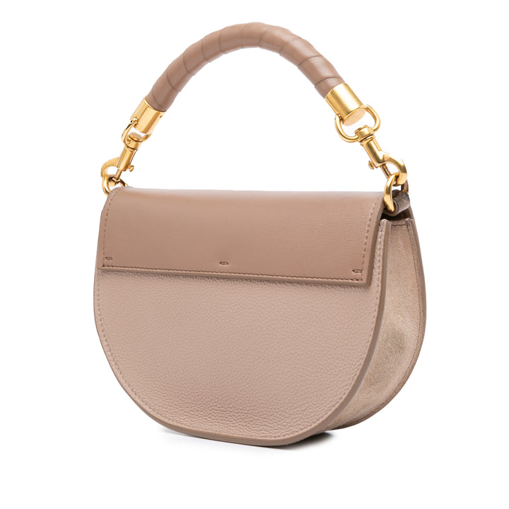 Chloé Grained Cuir de veau Marcie Chain Flap Marron – GABY PARIS Authentique
