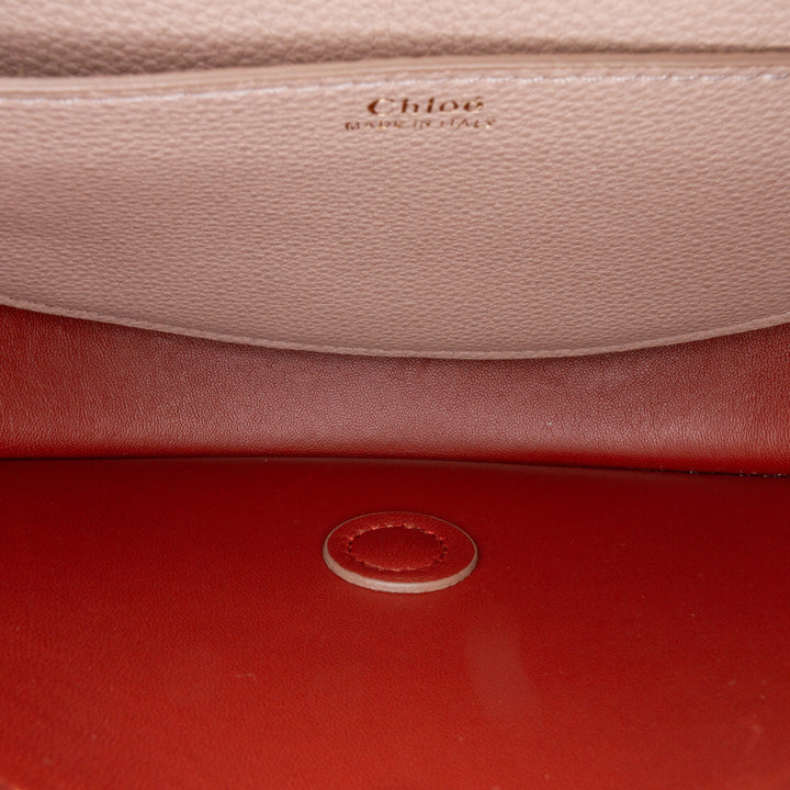 Chloé Grained Cuir de veau Marcie Chain Flap Marron – GABY PARIS Authentique