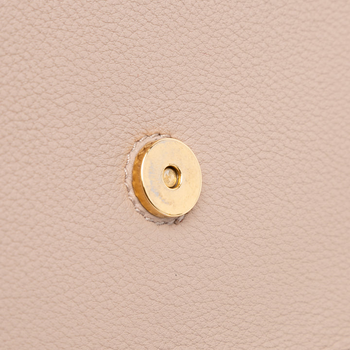 Chloé Grained Cuir de veau Marcie Chain Flap Marron – GABY PARIS Authentique