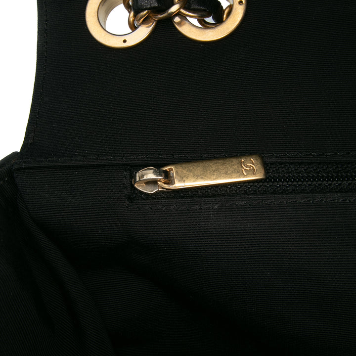 Chanel Medium Bicolor Quilted Cuir d’agneau Elegant CC Flap Bleu