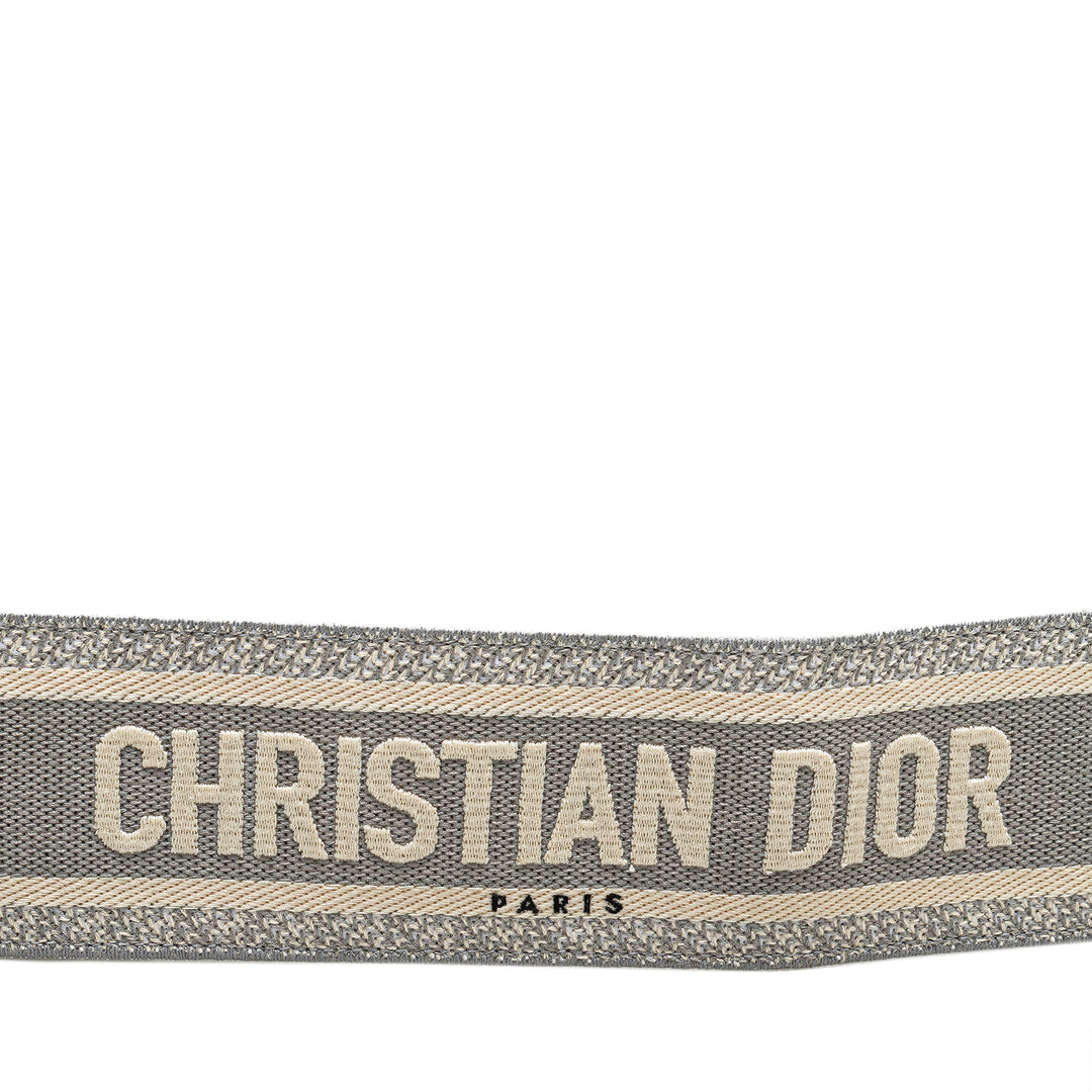 Dior Embroidered Logo Strap Gris