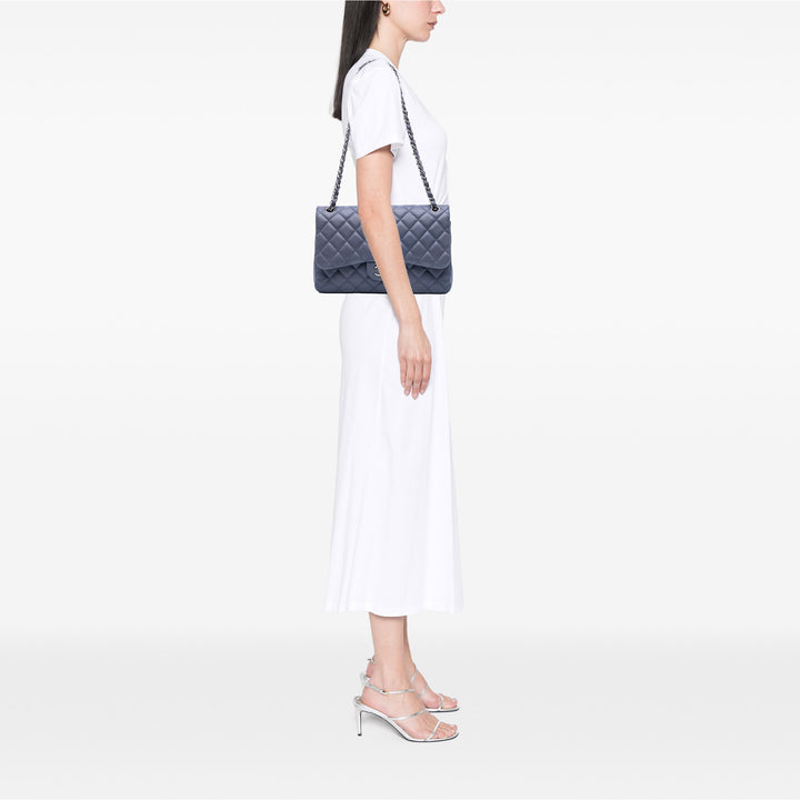 Chanel Jumbo Classic Cuir d’agneau Double rabat Violet – GABY PARIS Authentique