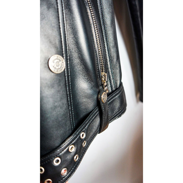 BALMAIN Blouson biker en cuir de veau - gabyparis.fr