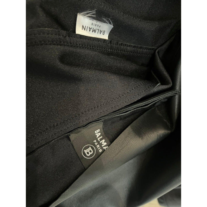 BALMAIN Blouson biker en cuir de veau - gabyparis.fr