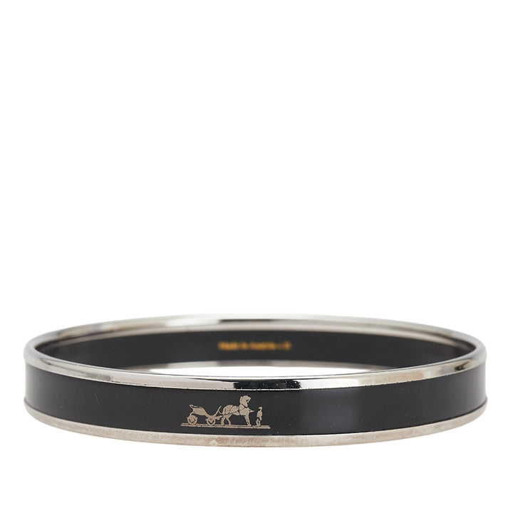 Hermès Narrow Caleche Enamel Bangle 62 Noir – GABY PARIS Authentique