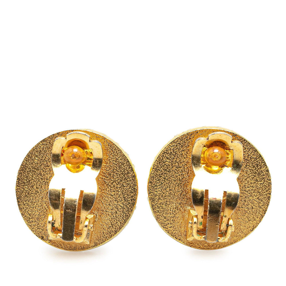 Chanel Gold Plated CC Clip On Earrings Gold - gabyparis.fr