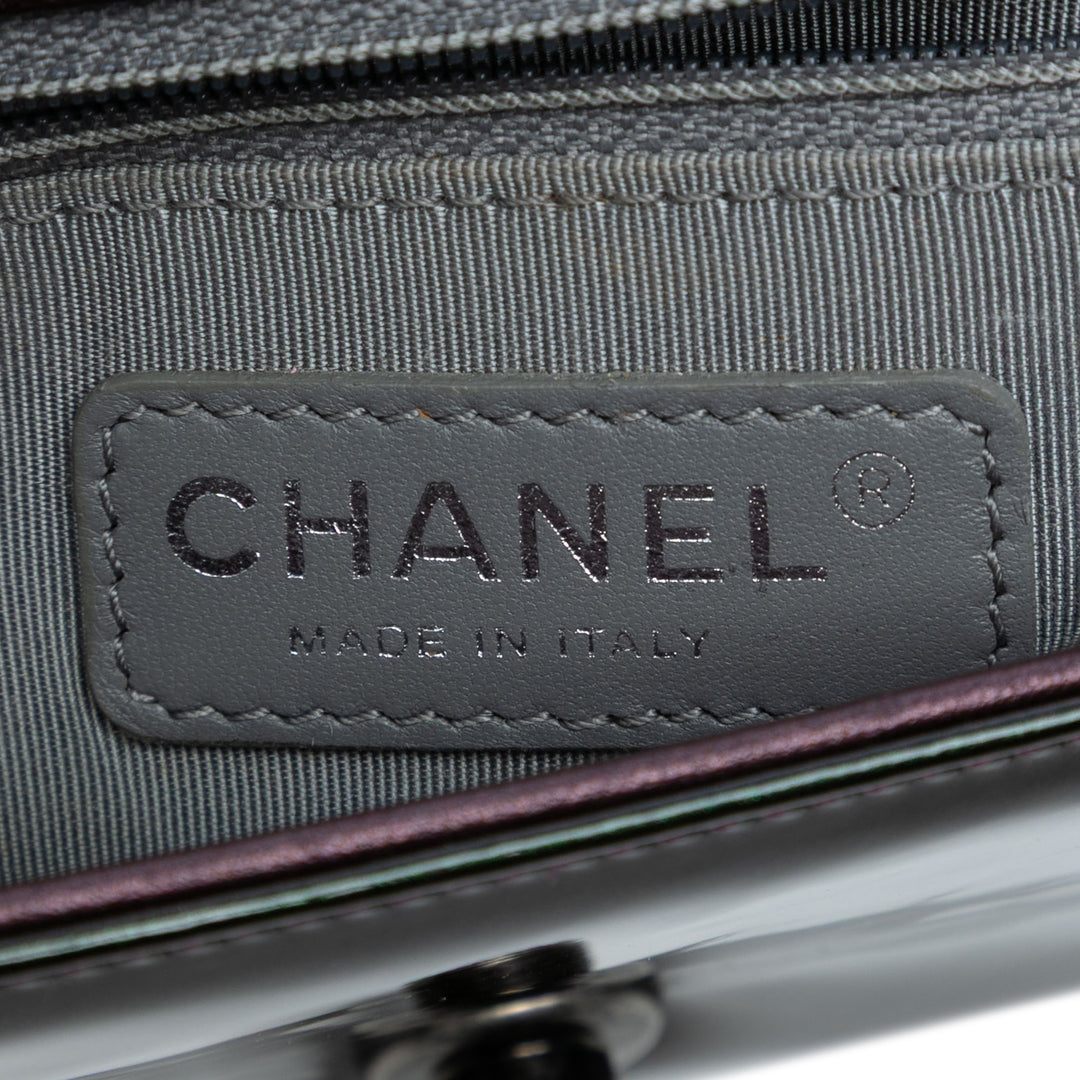 Chanel Small Cuir verni Coco Boy Flap Violet – GABY PARIS Authentique