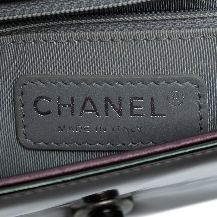 Chanel Small Cuir verni Coco Boy Flap Violet – GABY PARIS Authentique