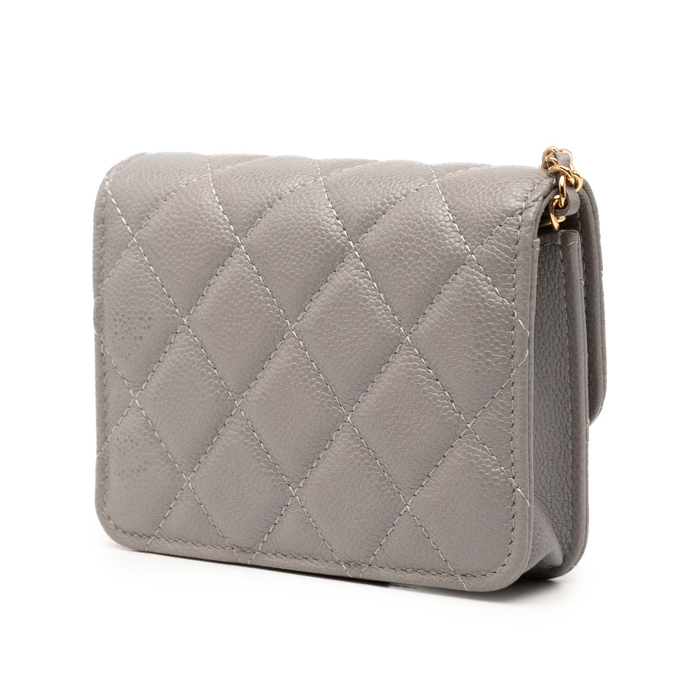 Chanel CC Quilted Caviar Miss Coco Pochette With Chain Gris – GABY PARIS Authentique