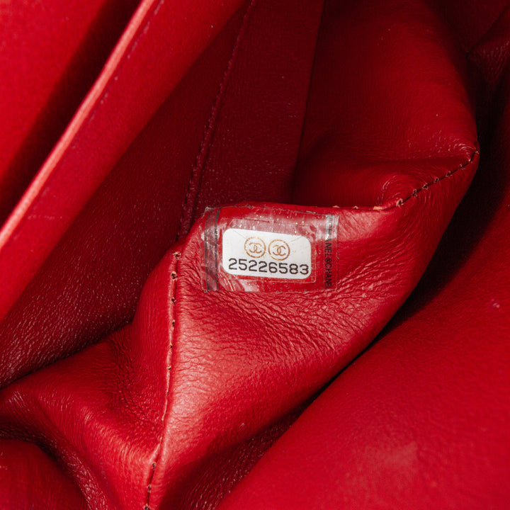 Chanel Medium Classic Chevron Cuir d’agneau Double rabat Orange – GABY PARIS Authentique