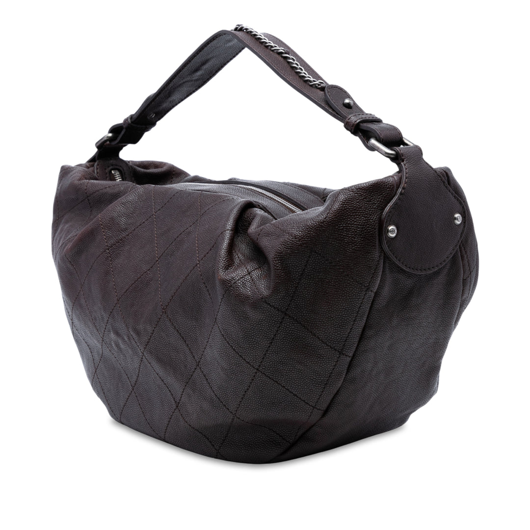 Chanel Large CC Caviar Outdoor Ligne Hobo Marron – GABY PARIS Authentique