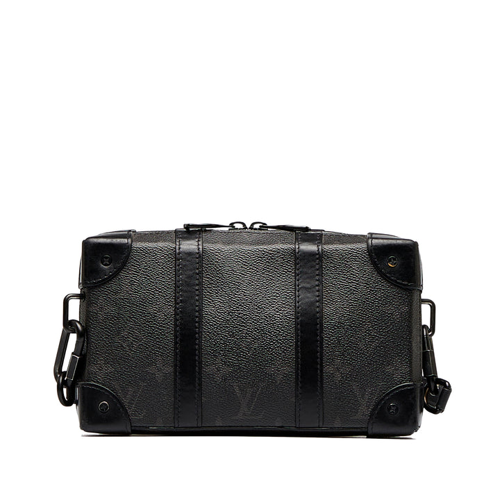 Louis Vuitton Monogram Eclipse Soft Trunk Wallet Sac porté croisé Noir