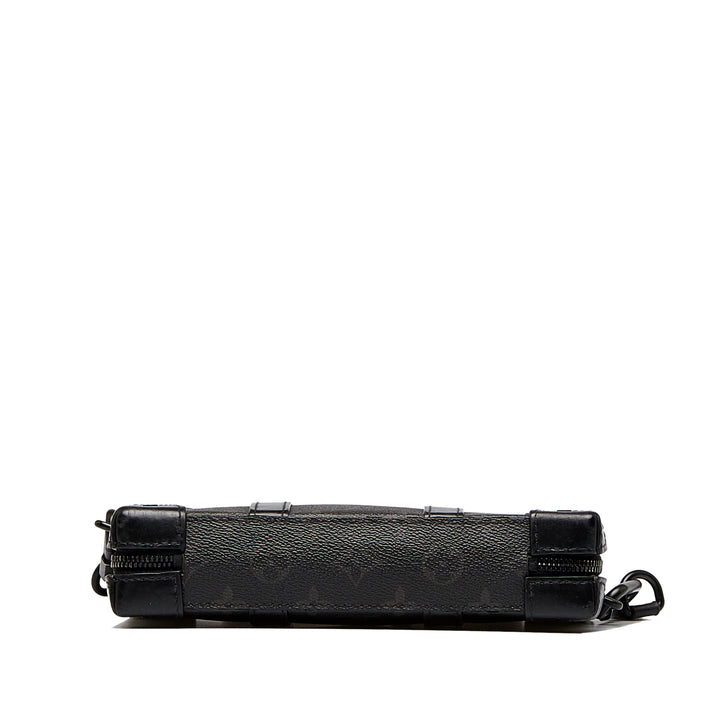 Louis Vuitton Monogram Eclipse Soft Trunk Wallet Sac porté croisé Noir