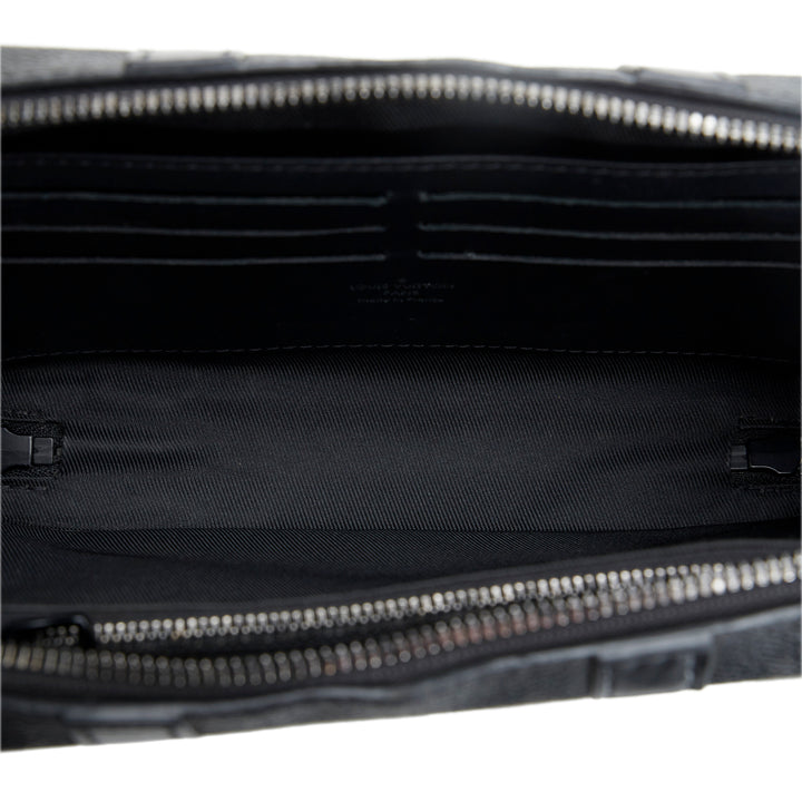 Louis Vuitton Monogram Eclipse Soft Trunk Wallet Sac porté croisé Noir
