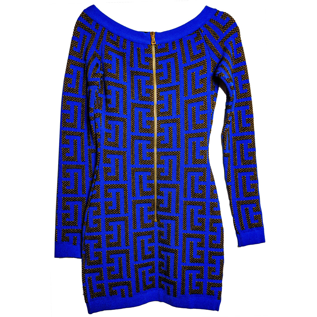 BALMAIN Robe à motif monogrammé taille 38 - gabyparis.fr