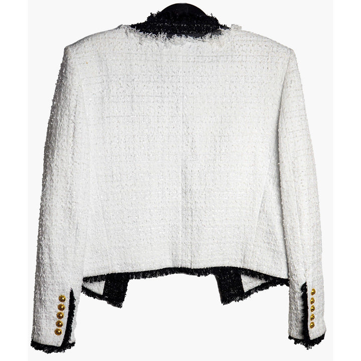 BALMAIN veste bouclée à bordure en chaîne taille 38 - gabyparis.fr