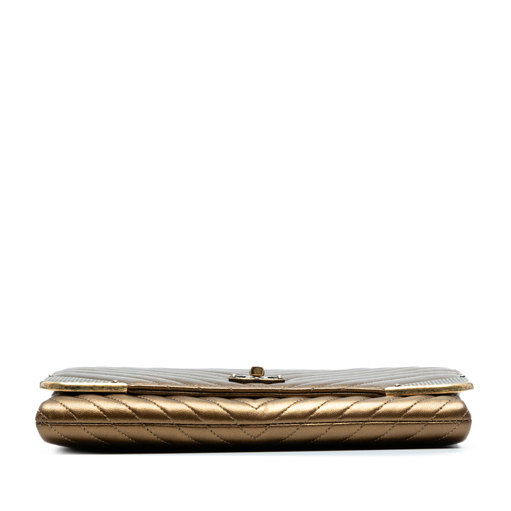 Chanel Cuir de veau Chevron Rock The Corner Flap Marron – GABY PARIS Authentique