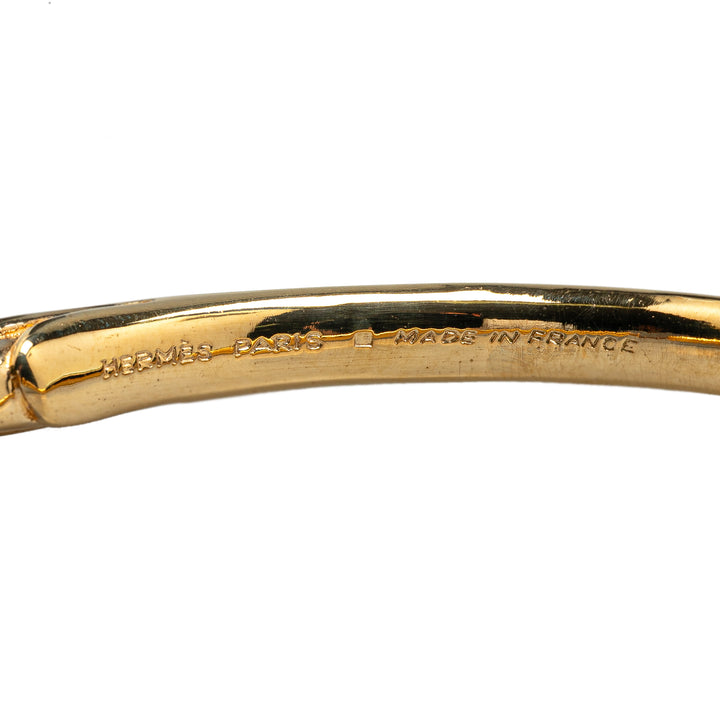 Hermès Gold Plated Tete de Cheval Horse Bangle Gold - gabyparis.fr