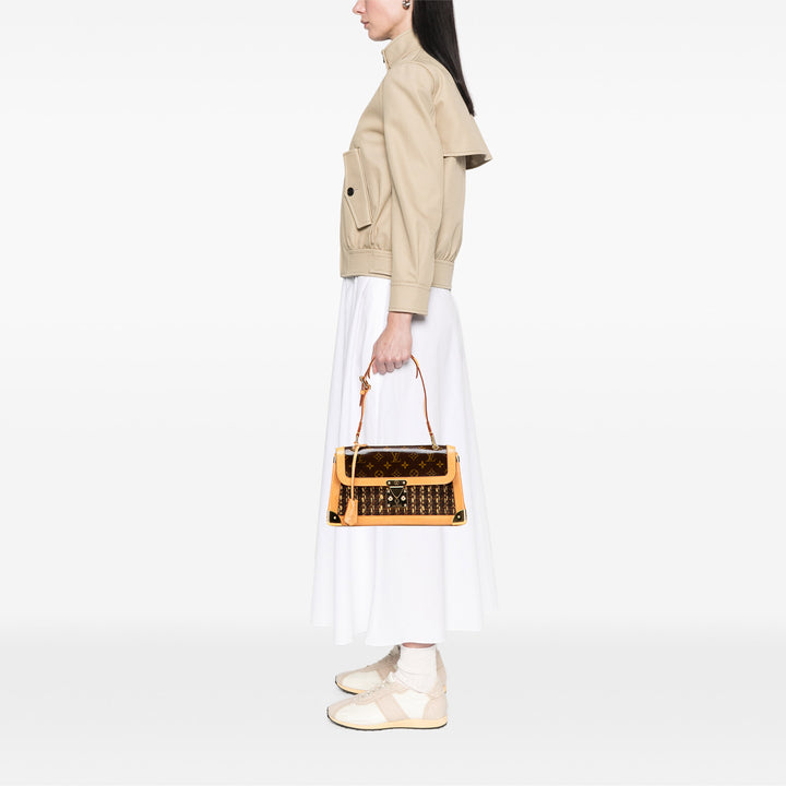 Louis Vuitton Limited Edition Monogram Vinyl Tweedy Rabat Marron – GABY PARIS Authentique